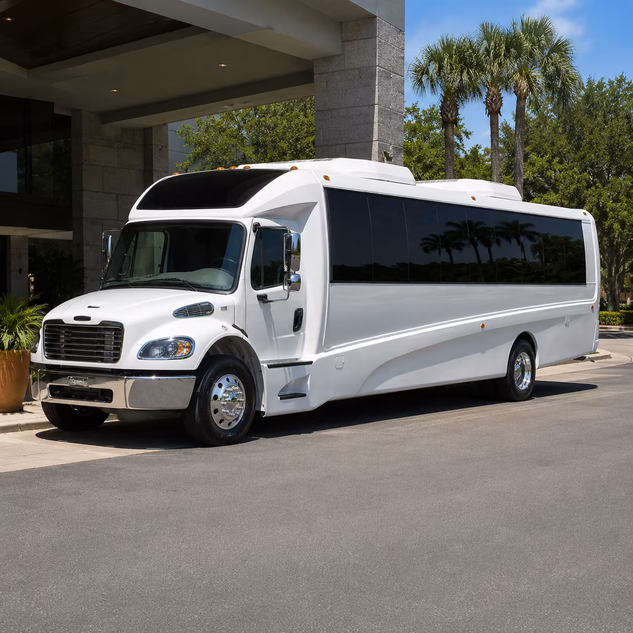 San Antonio Airport Shuttle & Transportation party bus interior