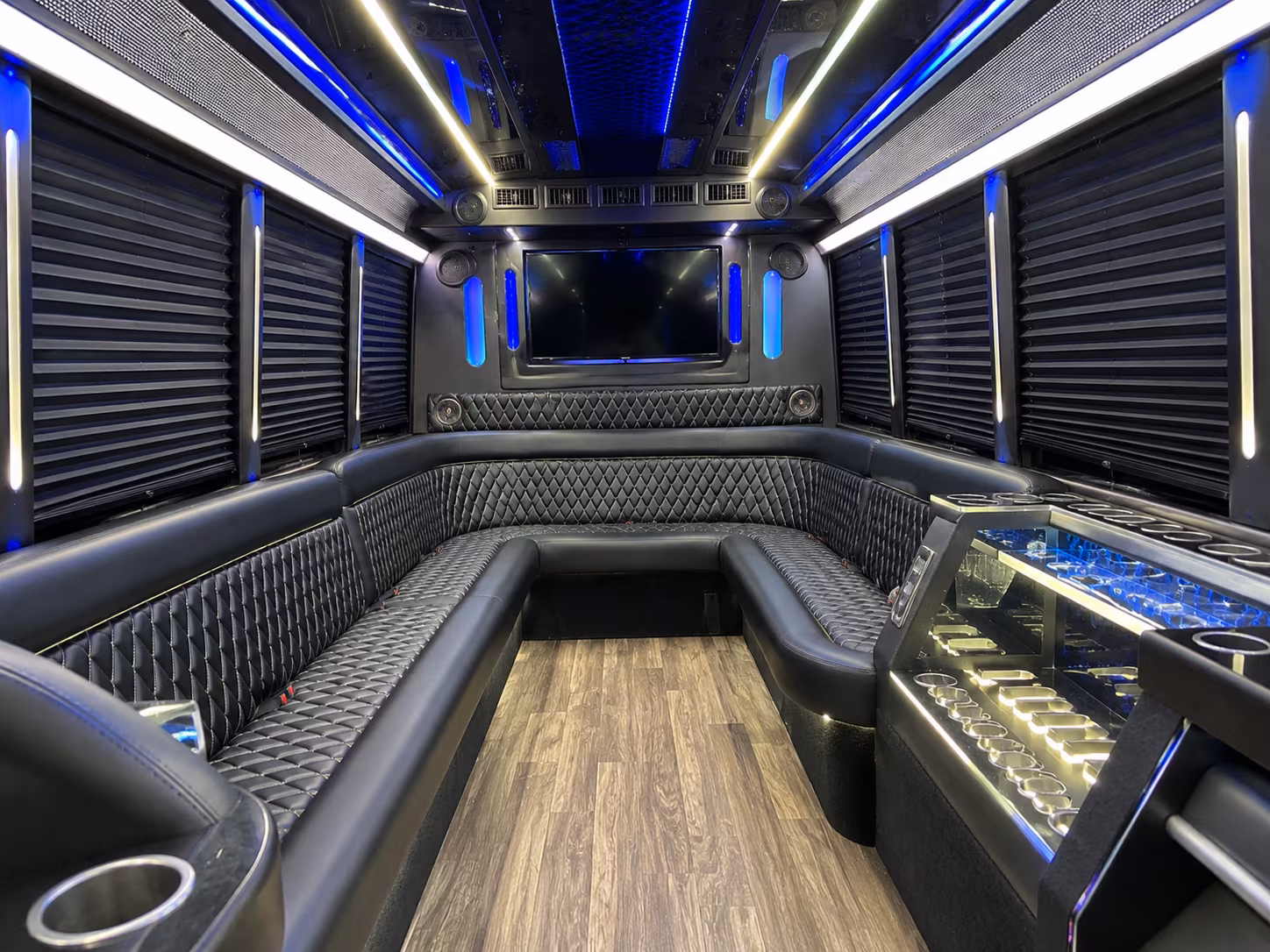 San Antonio Bachelor & Bachelorette Transportation party bus interior