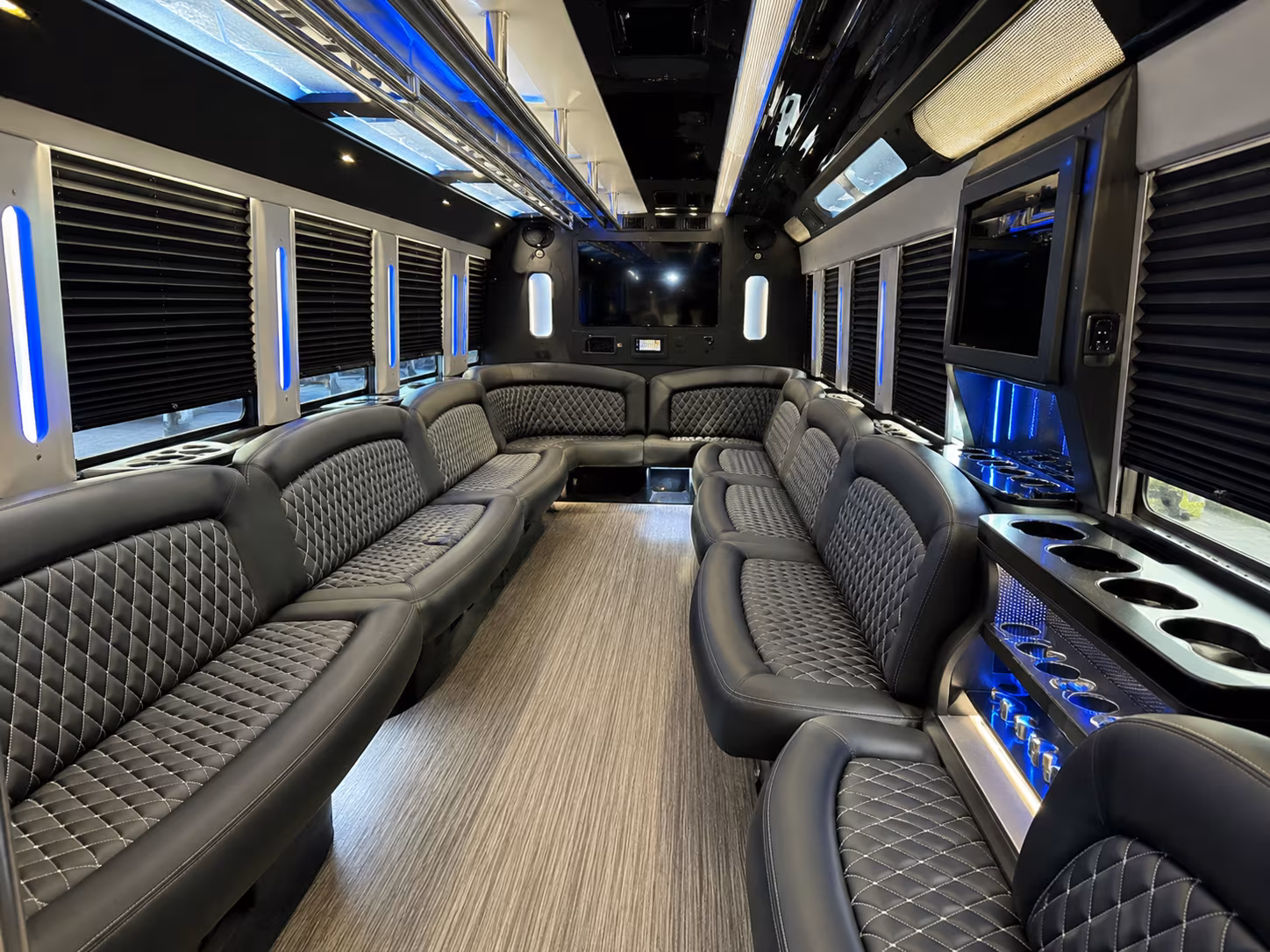 San Antonio Private Event Transportation party bus exterior