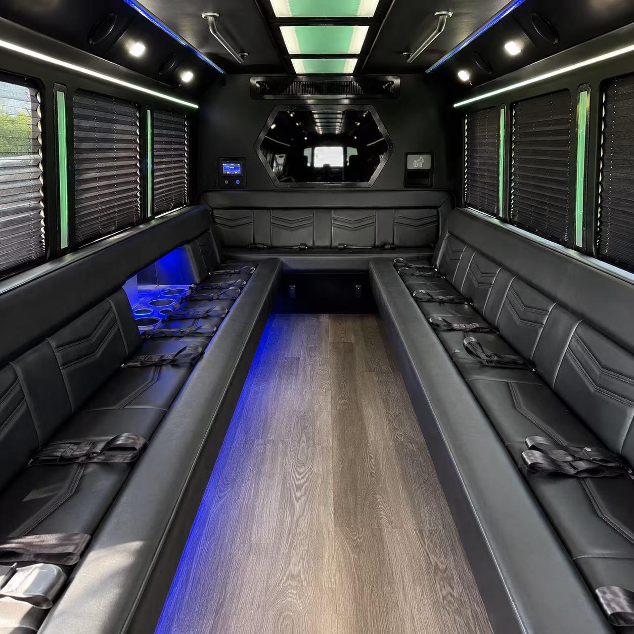 San Antonio Private Event Transportation party bus exterior