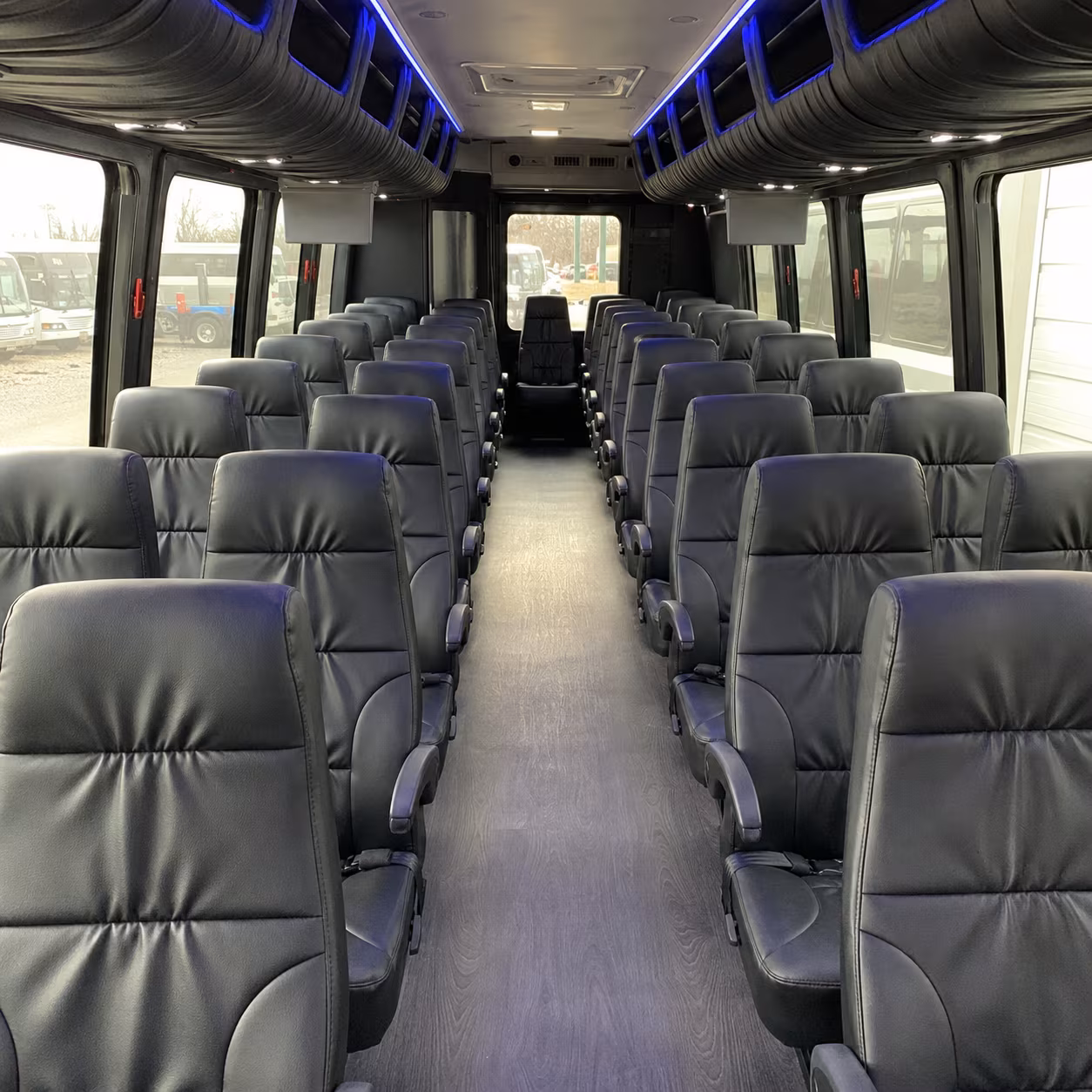 San Antonio School Event Transportation party bus interior