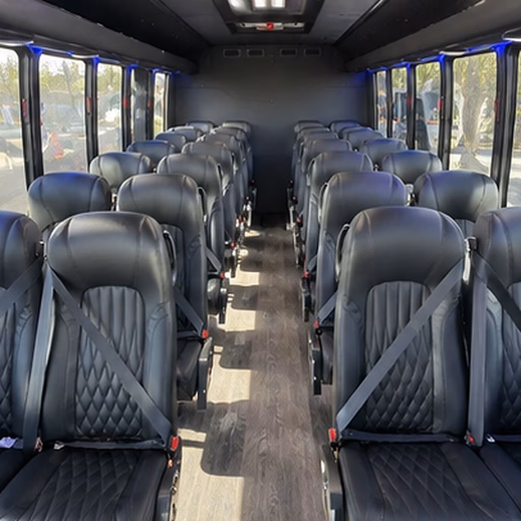 San Antonio School Event Transportation party bus interior