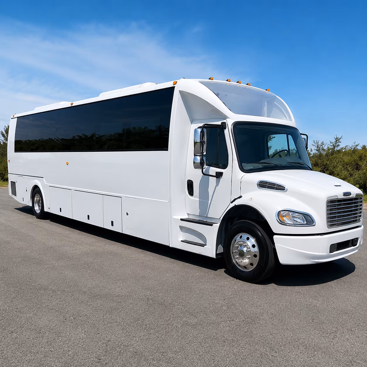 San Antonio Sporting Event Transportation party bus exterior