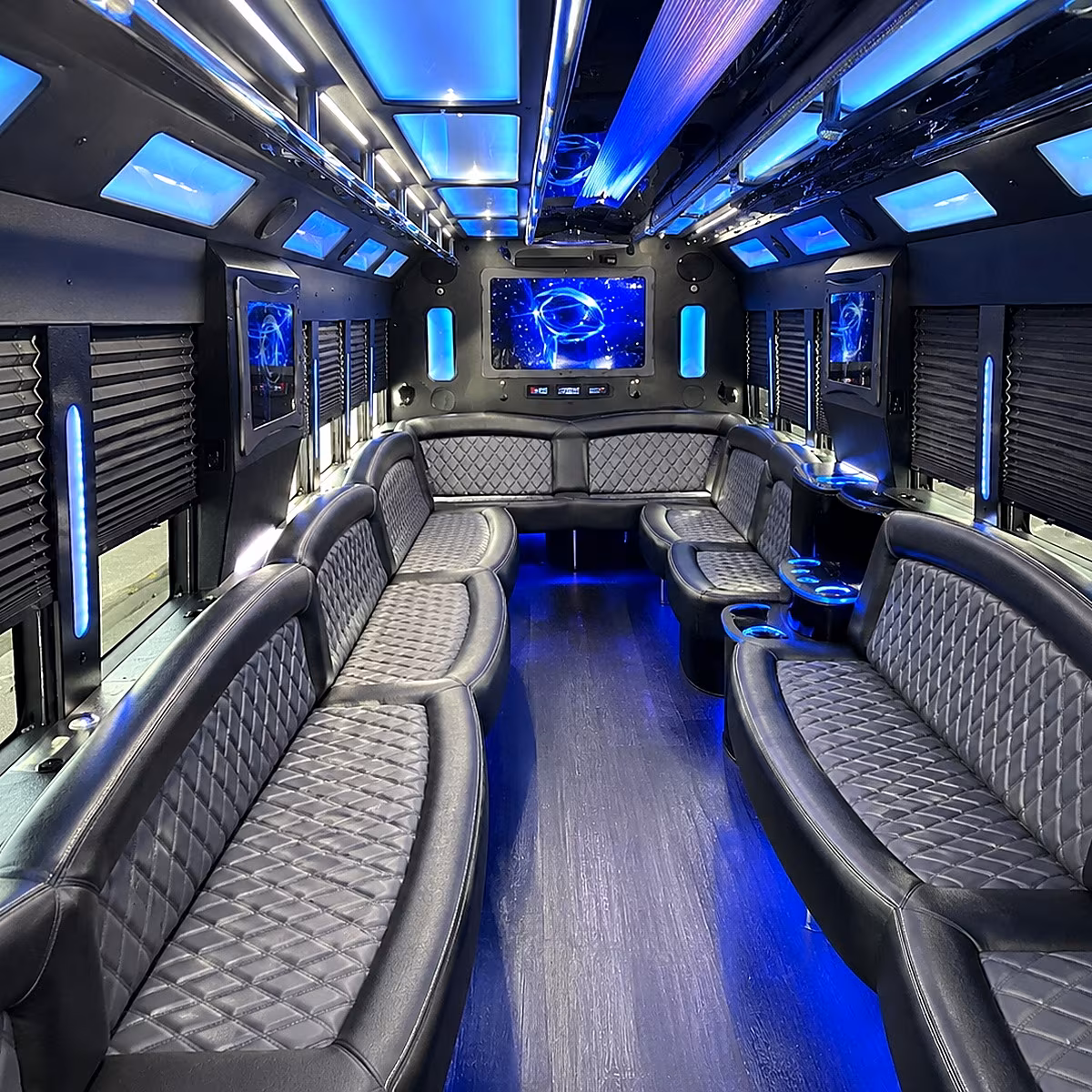 San Antonio Winery Tour & Pub Crawl Transportation party bus interior