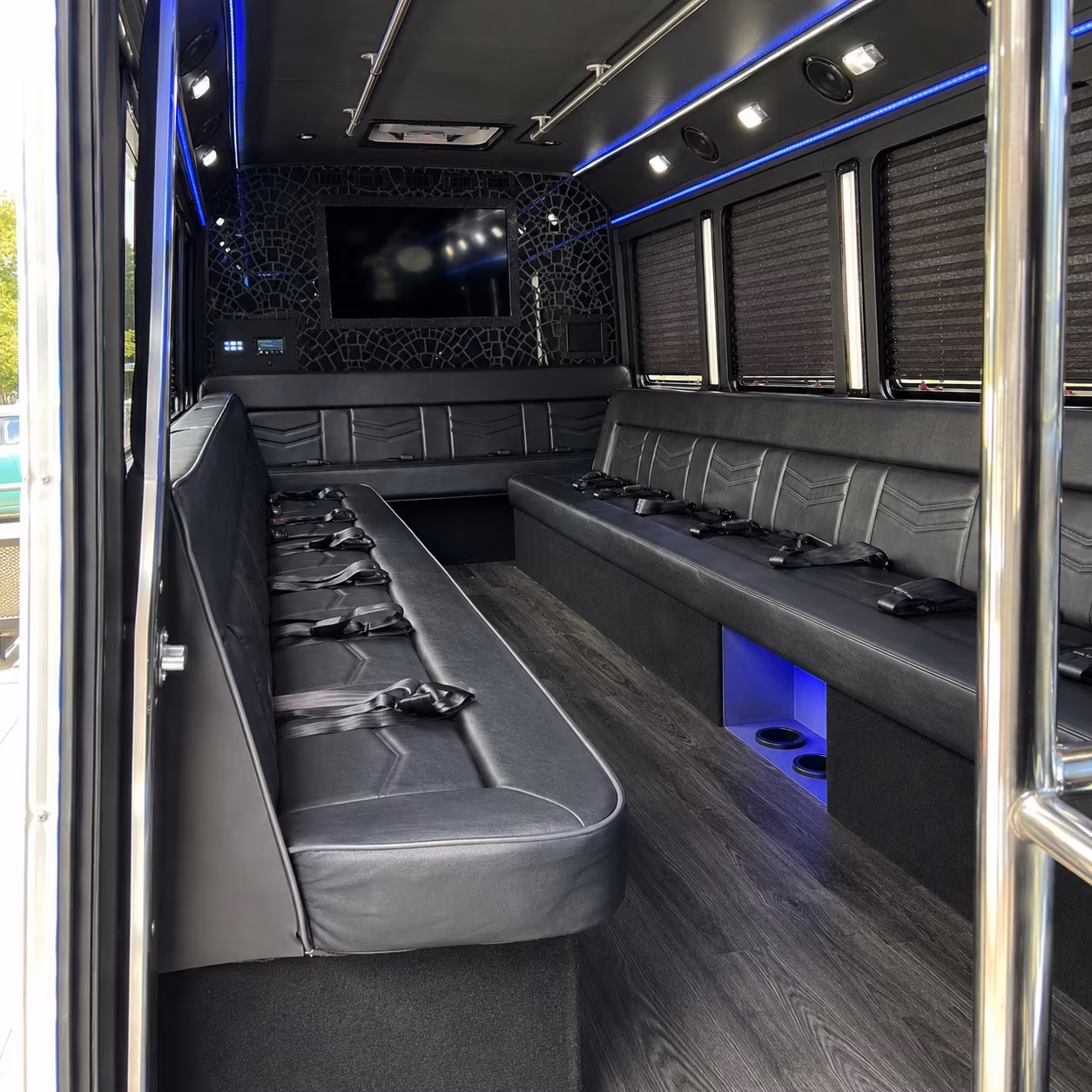 San Antonio Winery Tour & Pub Crawl Transportation party bus interior